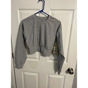 EleVen by Venus Williams All Smiles Pullover Size XS Mid Grey Heather New